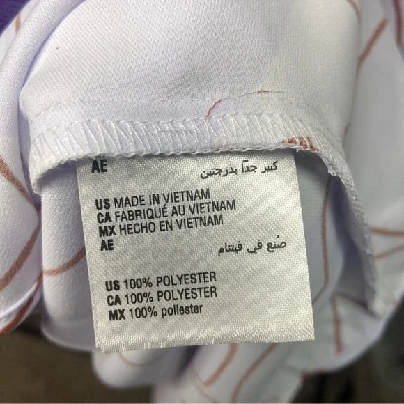 Alfani | White and Purple Patterned Blouse - Picture 5 of 5